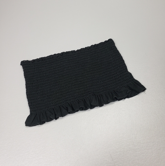 3/$15 forever 21 black ruffled sleeveless crop top women's size large - Picture 1 of 8